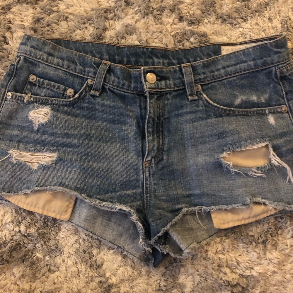 Rag and bone denim distressed shorts size 29